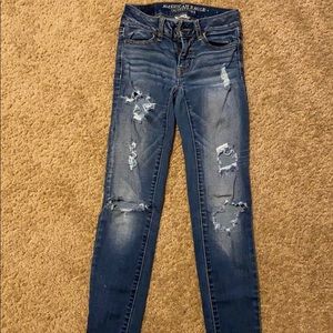 Distressed American Eagle Jeans